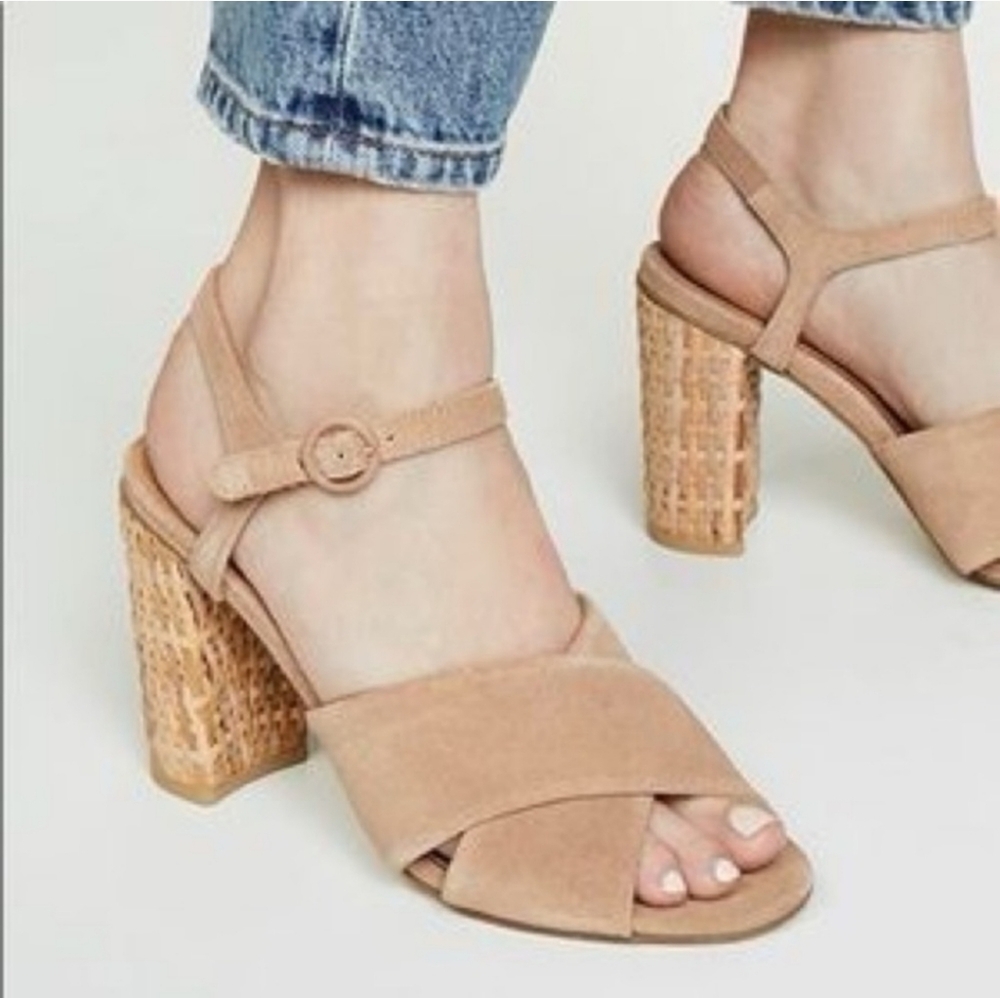 SOLUDOS Olivia Suede Heel Sandal NWOB - 8.5